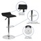 Emma and Oliver Solid Wave Seat Vinyl Adjustable Height Barstool with Chrome Base